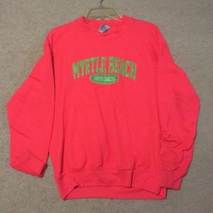 Neon pink myrtle beach pullover